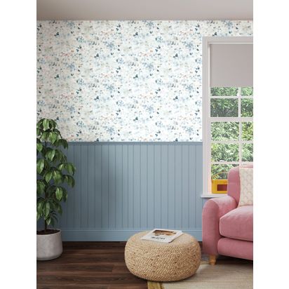 John Lewis Dapple Wallpaper French Blue | L10m x W52cm