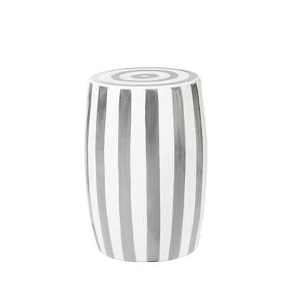 Rander Ceramic Stool - Grey/White White