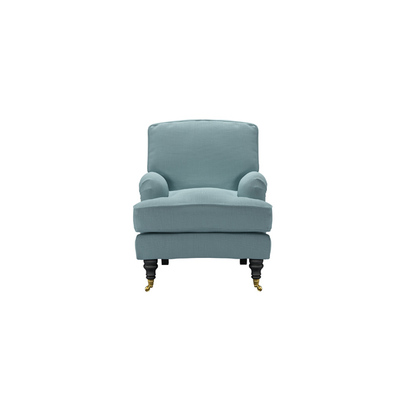 Bluebell Small Armchair in Lagoon Brushed Linen Cotton