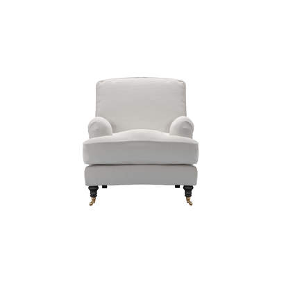 Bluebell Armchair in Alabaster Brushed Linen Cotton