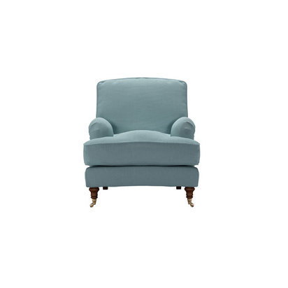 Bluebell Armchair in Lagoon Brushed Linen Cotton