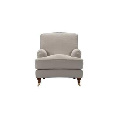 Bluebell Armchair in Stone Brushed Linen Cotton