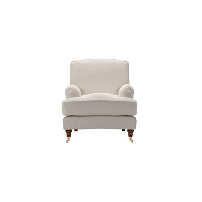 Bluebell Armchair in Taupe Brushed Linen Cotton