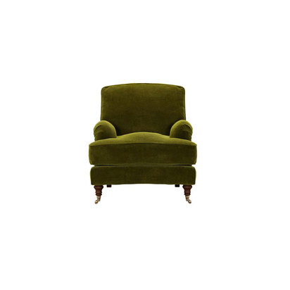 Bluebell Armchair in Olive Cotton Matt Velvet