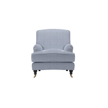 Bluebell Armchair in Uniform House Herringbone Weave