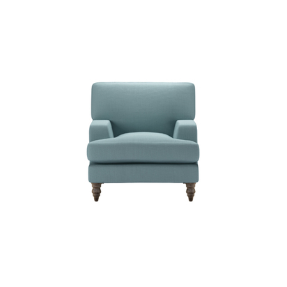 Isla Small Armchair in Lagoon Brushed Linen Cotton