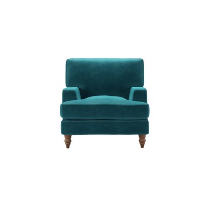 Isla Armchair in Neptune Smart Velvet