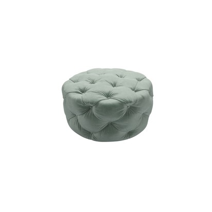 Georgette Round Footstool in Sage Smart Velvet