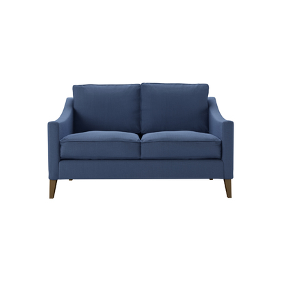 Iggy 2 Seat Sofa in Oxford Blue Brushed Linen Cotton