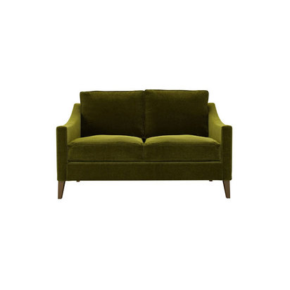 Iggy 2 Seat Sofa in Olive Cotton Matt Velvet