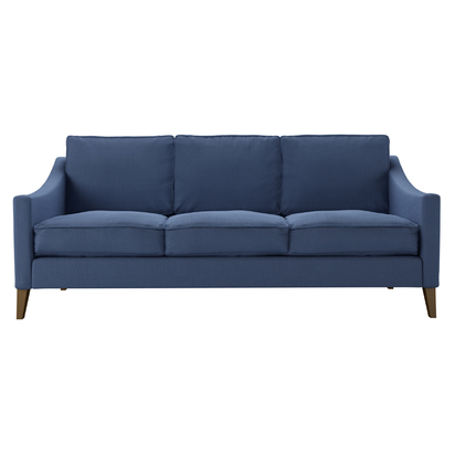 Iggy 3 Seat Sofa in Oxford Blue Brushed Linen Cotton