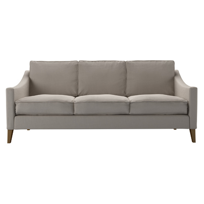 Iggy 3 Seat Sofa in Stone Brushed Linen Cotton