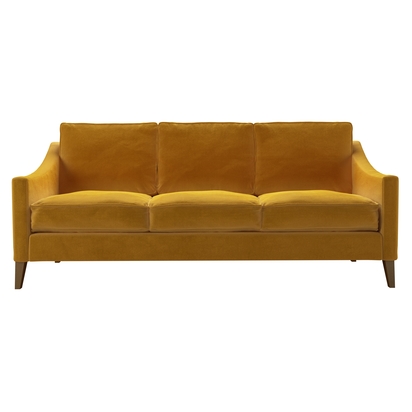 Iggy 3 Seat Sofa in Butterscotch Cotton Matt Velvet