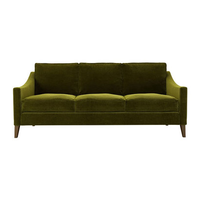 Iggy 3 Seat Sofa in Olive Cotton Matt Velvet