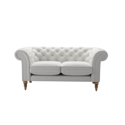 Oscar 2 Seat Sofa in Alabaster Brushed Linen Cotton