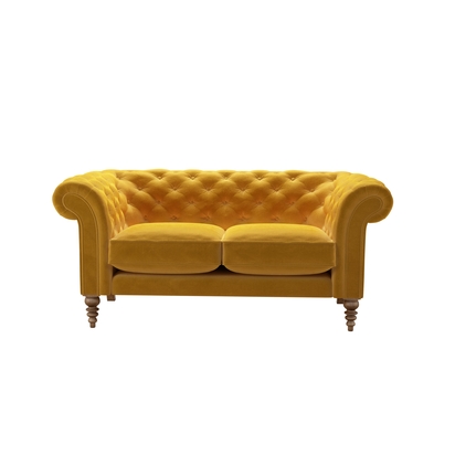 Oscar 2 Seat Sofa in Butterscotch Cotton Matt Velvet
