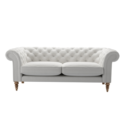Oscar 3 Seat Sofa in Alabaster Brushed Linen Cotton