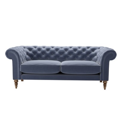 Oscar 3 Seat Sofa in Sapphire Smart Velvet