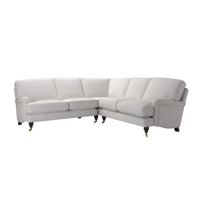 Bluebell Medium Corner Sofa in Alabaster Brushed Linen Cotton