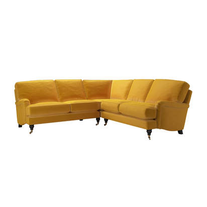 Bluebell Medium Corner Sofa in Butterscotch Cotton Matt Velvet