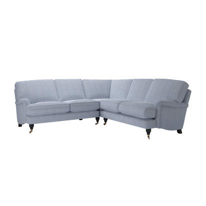 Bluebell Medium Corner Sofa in Uniform House Herringbone Weave