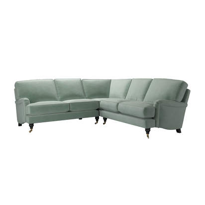 Bluebell Medium Corner Sofa in Sage Smart Velvet