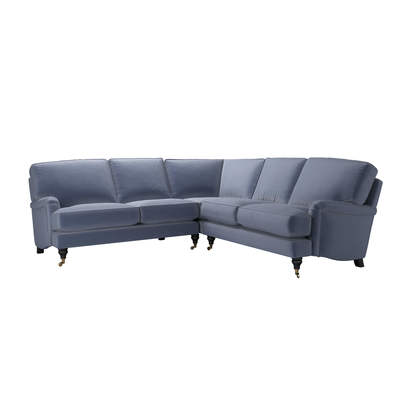 Bluebell Medium Corner Sofa in Sapphire Smart Velvet