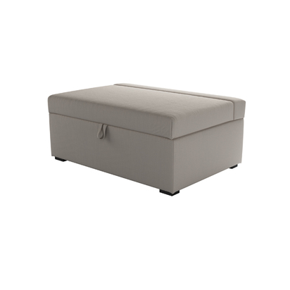 Henry Single Bed in Box in Stone Brushed Linen Cotton