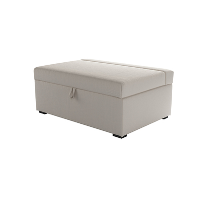 Henry Single Bed in Box in Taupe Brushed Linen Cotton