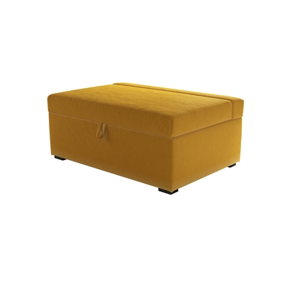Henry Single Bed in Box in Butterscotch Cotton Matt Velvet