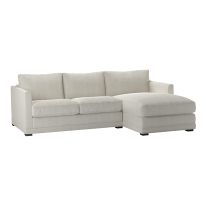 Aissa Small RHF Chaise Sofa in Clay House Basket Weave
