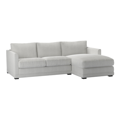 Aissa Small RHF Chaise Sofa in Pumice House Basket Weave