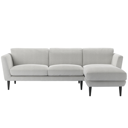 Holly Medium RHF Chaise Sofa in Pumice House Basket Weave