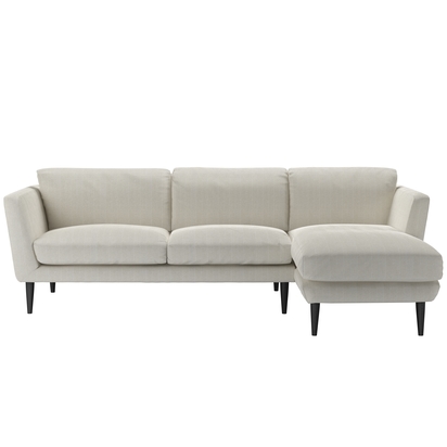 Holly Medium RHF Chaise Sofa in Clay House Herringbone Weave