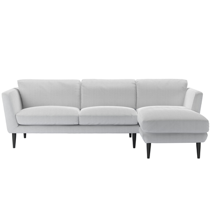 Holly Medium RHF Chaise Sofa in Pumice House Herringbone Weave
