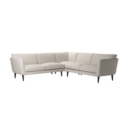 Holly Medium Corner Sofa in Taupe Brushed Linen Cotton