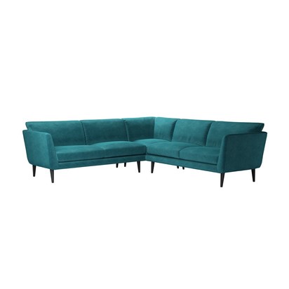 Holly Medium Corner Sofa in Neptune Smart Velvet