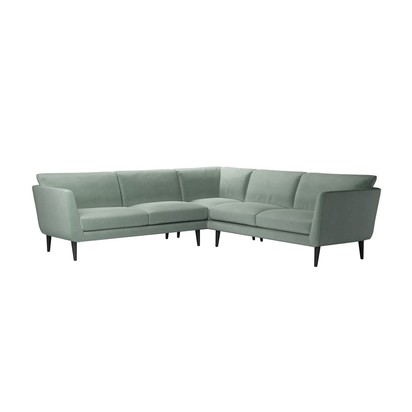 Holly Medium Corner Sofa in Sage Smart Velvet