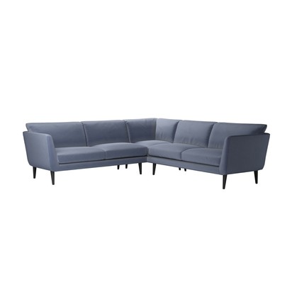 Holly Medium Corner Sofa in Sapphire Smart Velvet