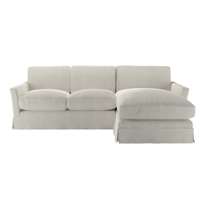 Otto Medium RHF Chaise Sofa in Clay House Basket Weave