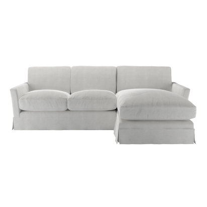 Otto Medium RHF Chaise Sofa in Pumice House Basket Weave