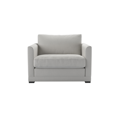 Aissa Loveseat in Alabaster Brushed Linen Cotton