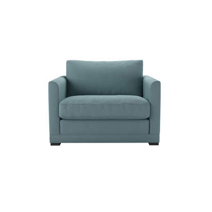 Aissa Loveseat in Lagoon Brushed Linen Cotton