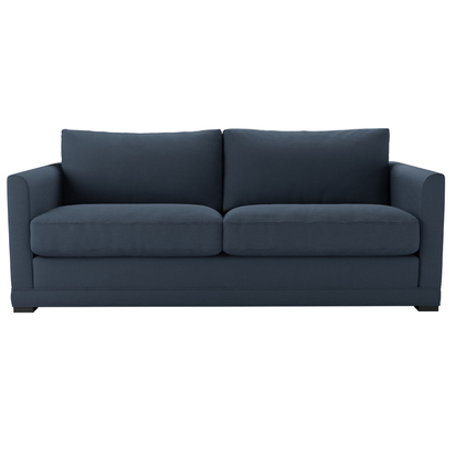 Aissa 3 Seat Sofa in Midnight Blue Brushed Linen Cotton