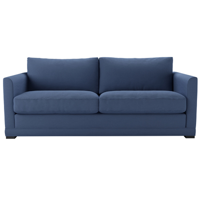 Aissa 3 Seat Sofa in Oxford Blue Brushed Linen Cotton