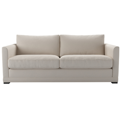 Aissa 3 Seat Sofa in Taupe Brushed Linen Cotton