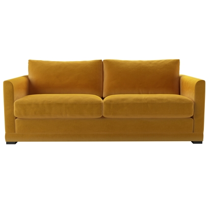 Aissa 3 Seat Sofa in Butterscotch Cotton Matt Velvet
