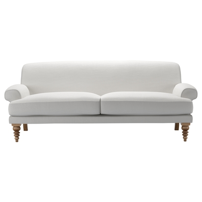 Saturday 3 Seat Sofa in Alabaster Brushed Linen Cotton