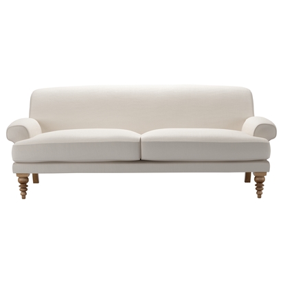 Saturday 3 Seat Sofa in Taupe Brushed Linen Cotton
