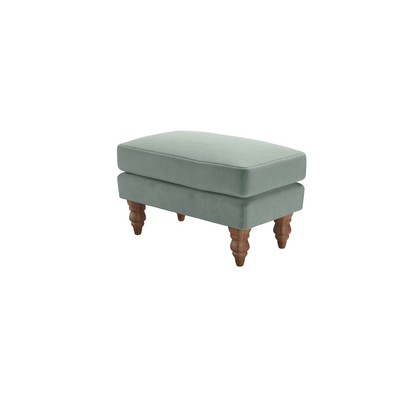 Isla Small Rectangular Footstool in Sage Smart Velvet